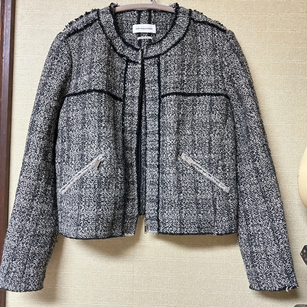 Isabel Marant Wool Boucle Tweed Jacket